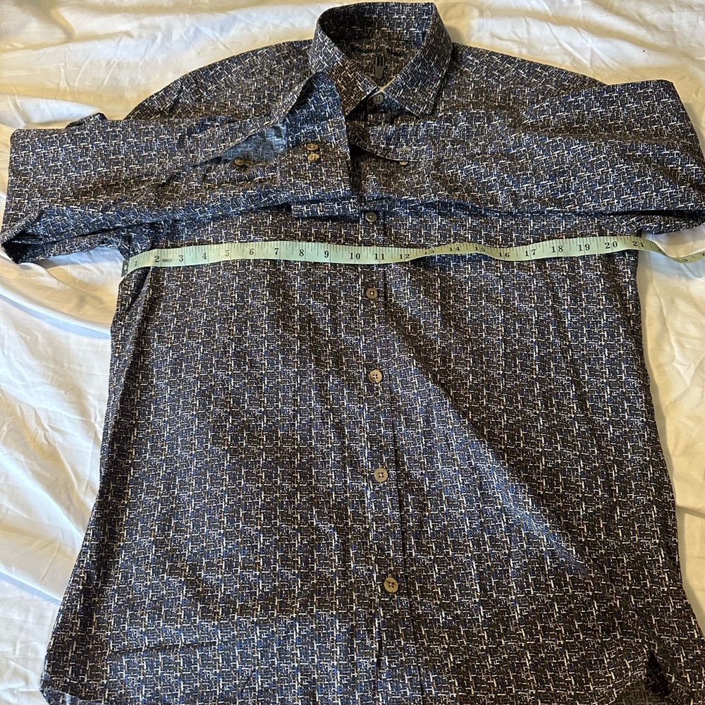 Visconti Black Pattern Button Down Long Sleeve Sh… - image 5
